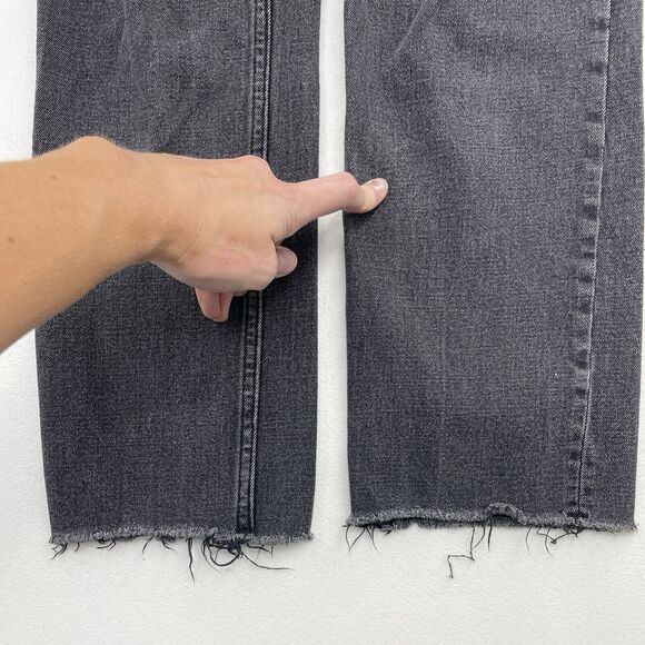 Abercrombie Fitch 26 2R The Ankle Straight Ultra High Rise Jeans Distressed - Picture 6 of 16